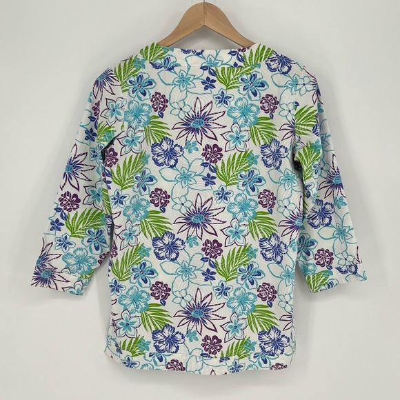 Peter Millar Blue and Green Floral Tunic - Picture 2 of 6